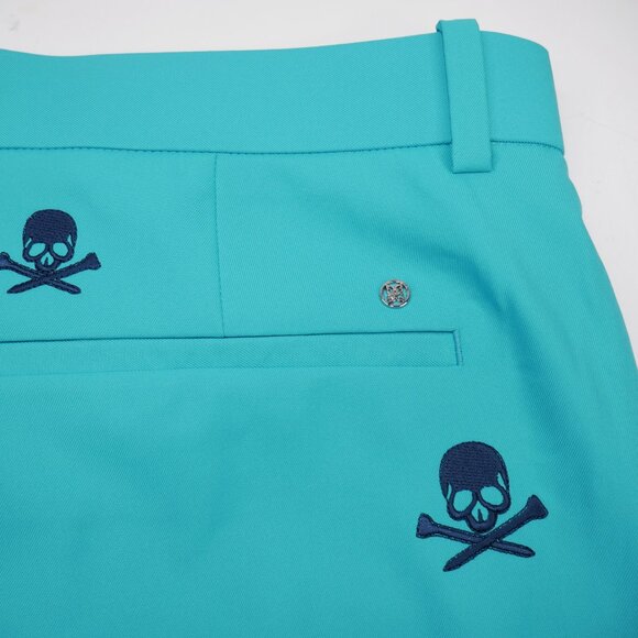 G/FORE Men's Bluebird Golf Shorts Size 30 Skull & T's AOP Embroidery NWT - Picture 10 of 11